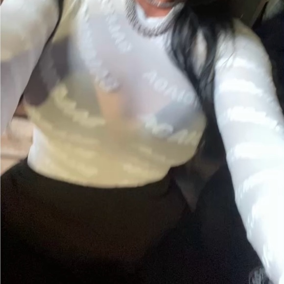 BALENCIAGA white mesh long sleeve shirt stretchy size medium. Great condition - Picture 4 of 7